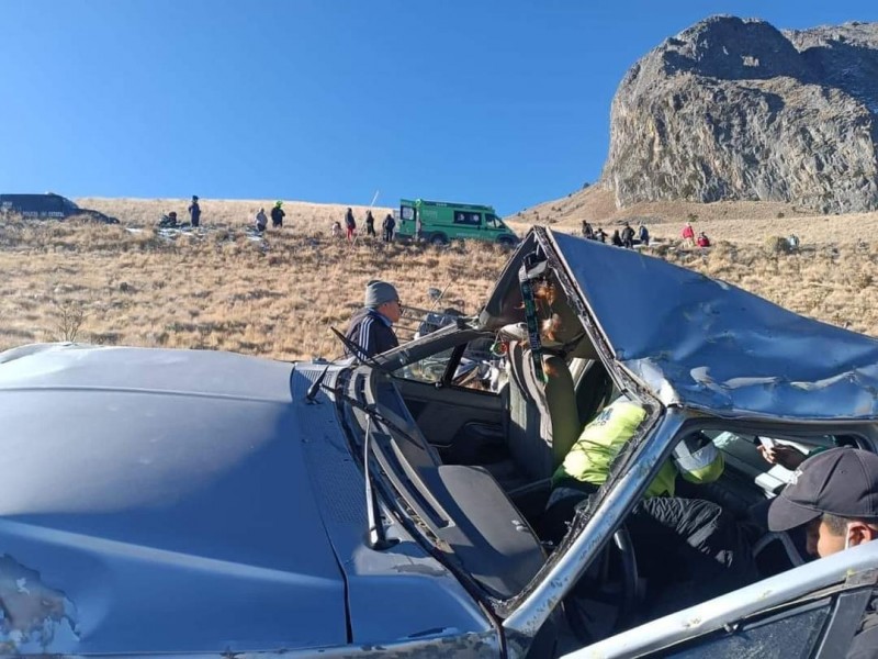 15 lesionados en accidente del Nevado de Toluca