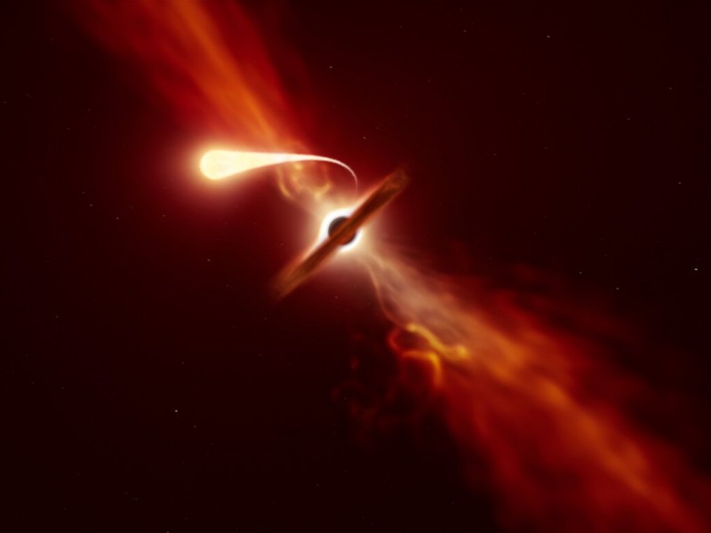 Astrónomos registran momento en que agujero negro devora una estrella