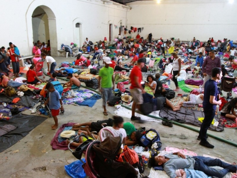 Caravana Migrante se instala en Niltepec, Oaxaca