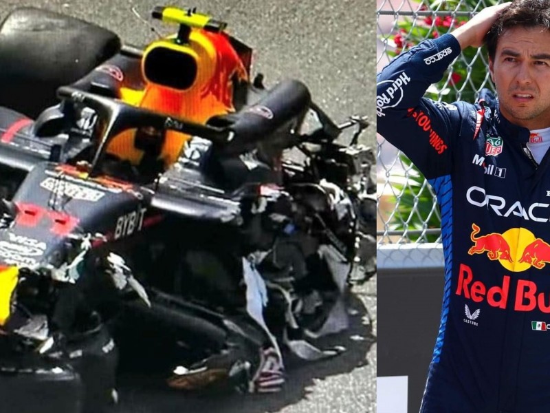 ‘Checo' Pérez ileso tras grave accidente Fórmula 1