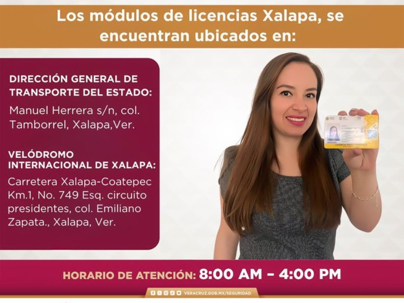 Cierran módulos para trámite de licencias en Xalapa