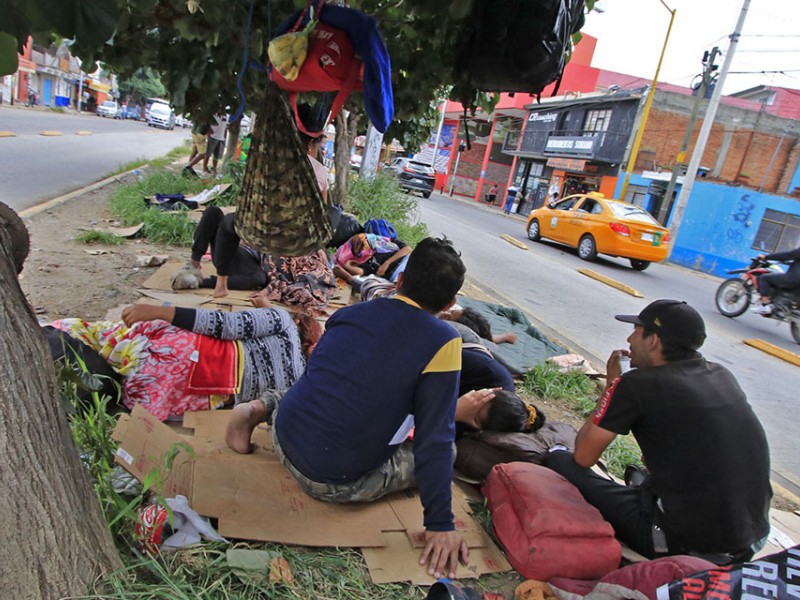 Contingente de migrantes sale de Chiapas