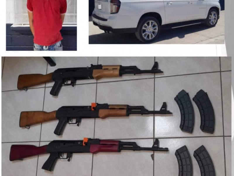 Cruza hombre de Estados Unidos México con armas, es detenido