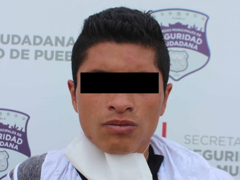 Detienen a presunto asaltante de Centro Histórico de Puebla