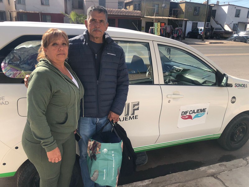 DIF Cajeme reencuentra a Rodolfo con su familia en Nogales