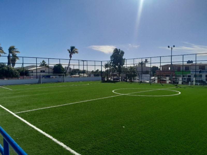 Finalizada la rehabilitación de cancha del Zacatal