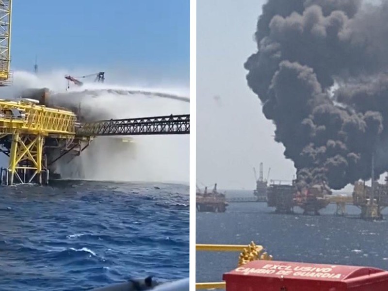 Explosión en plataforma petrolera deja 5 muertos