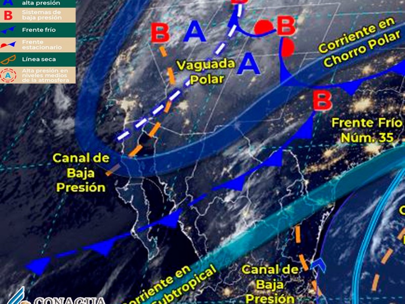 Frente frío podría convertirse en tormenta invernal