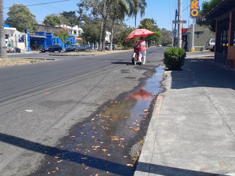 Fuerte fuga de agua en avenida Insurgentes, en Camino Real