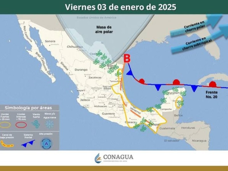 Guaymas con máxima de 25°C