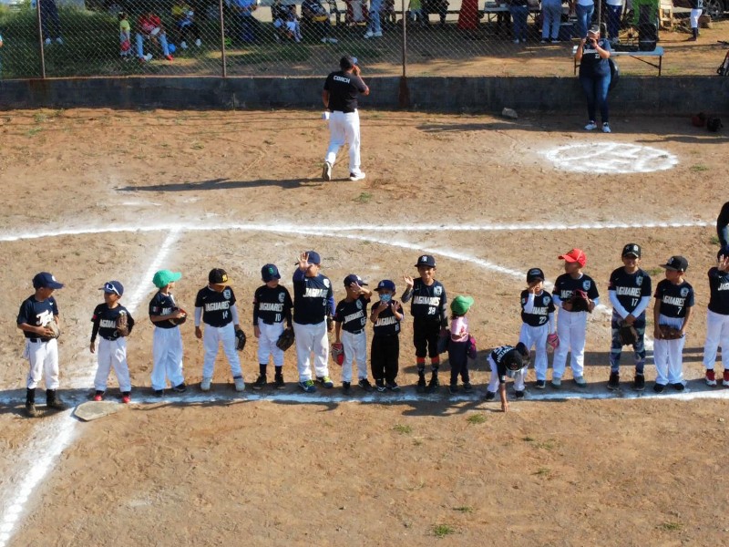 Inauguran la quinta temporada de béisbol infantil Tecuani