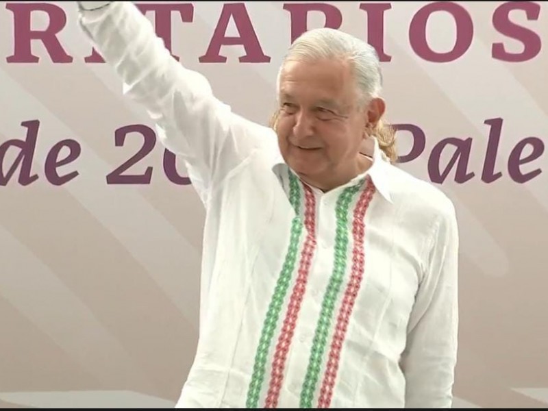 López Obrador, de visita en Palenque, Chiapas.