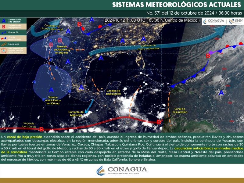 Máxima de 36 grados para Guaymas