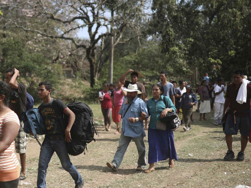 Migrantes llegan a Matías Romero, Oaxaca