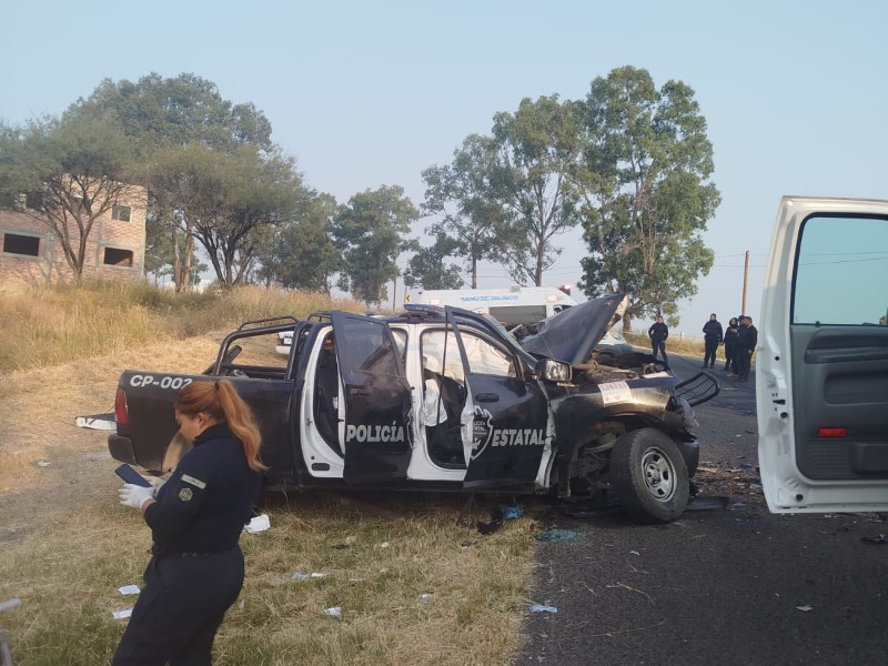 Murió policía estatal lesionado en accidente