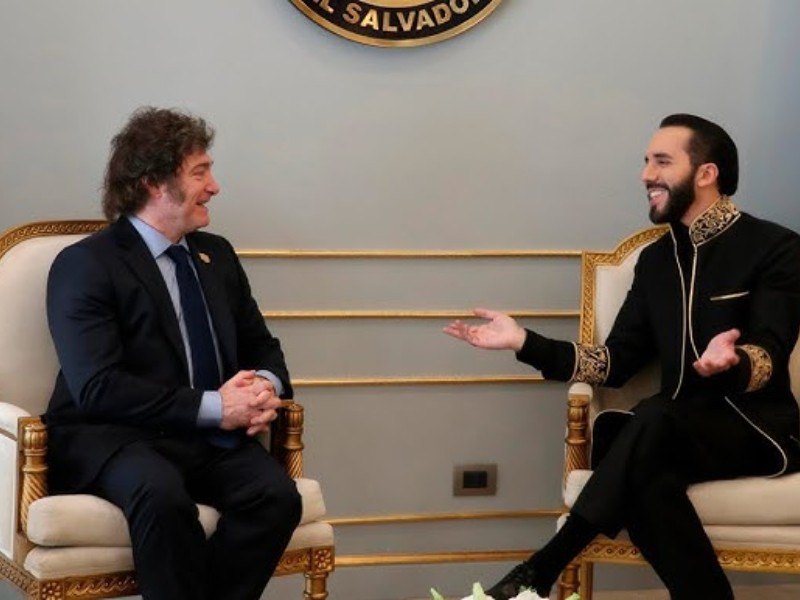 Nayib Bukele se reúne con Javier Milei en Argentina