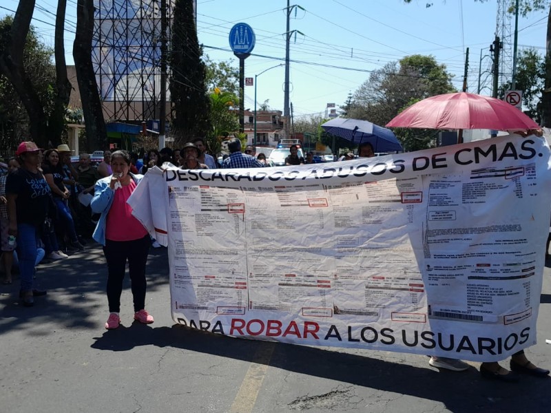 Protesta FREDEPO en CMAS por altos costos del agua