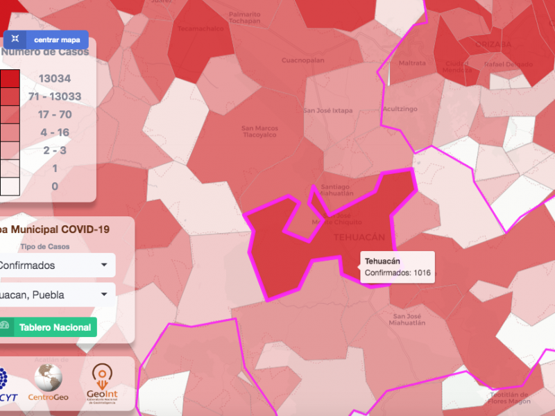 Rebasa Tehuacán los 1,000 contagios de COVID-19 al iniciar agosto