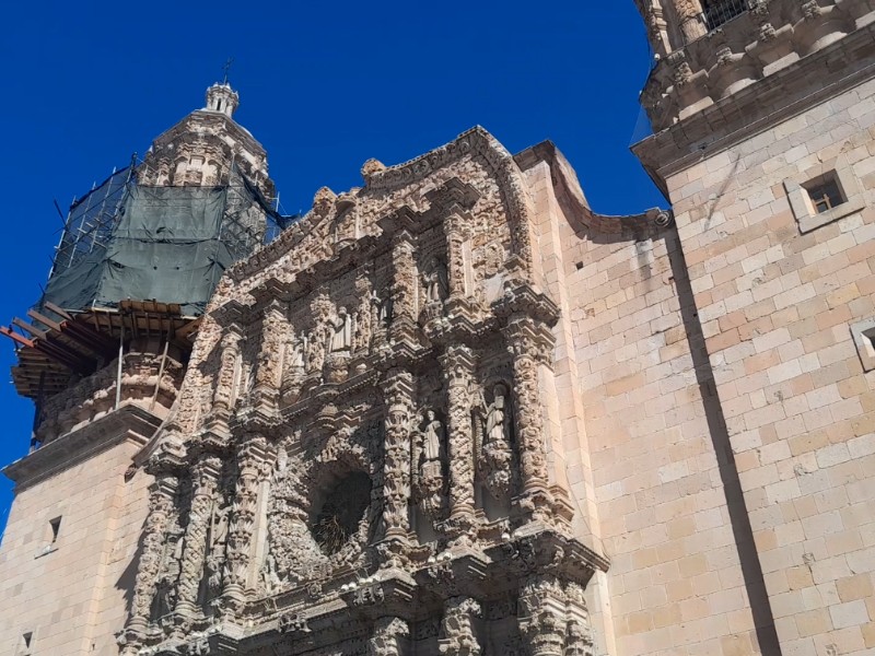 Restauración de Catedral de Zacatecas avanza al 55%