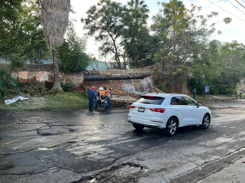 Se desploma parte del histórico acueducto de la colonia Providencia