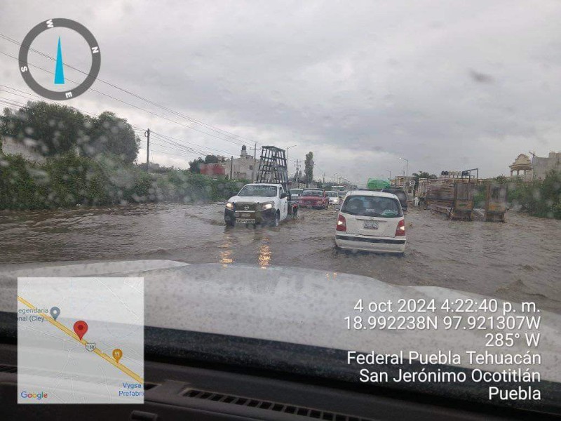 Se inunda le federal a Tehuacán