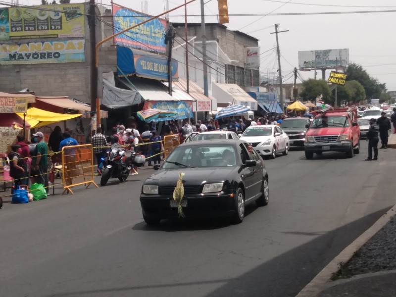 Se registran aglomeraciones en San Luis Mextepec, Zinacantepec