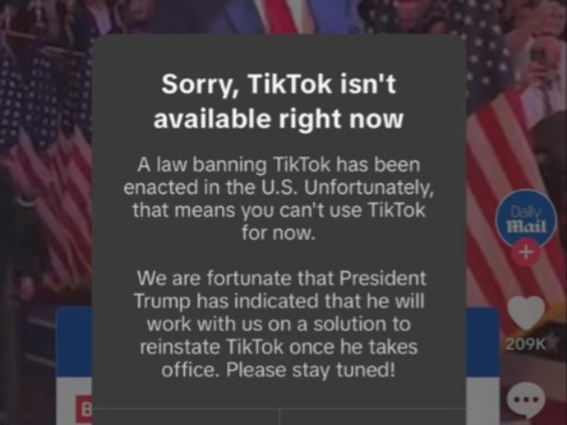 TikTok deja de funcionar para usuarios de Estados Unidos