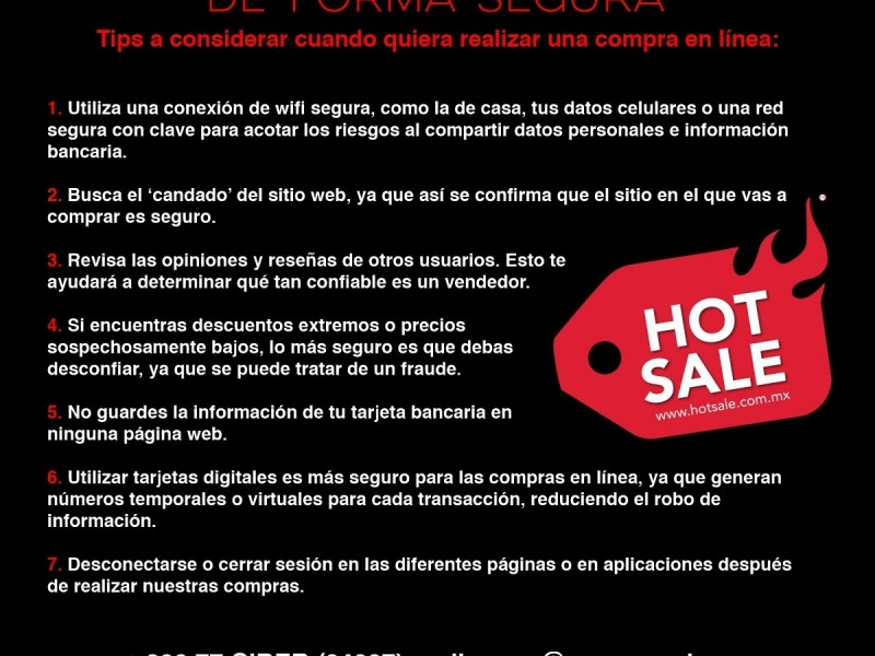 Unidad Cibernética recomienda medidas para compras seguras en Hot Sale