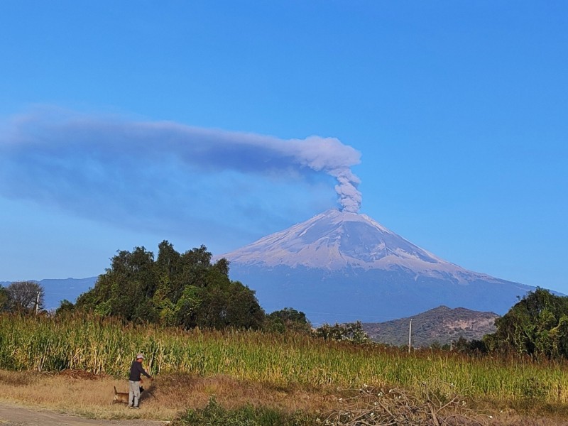 Volcán Popocatépetl mantiene alerta amarilla fase 2